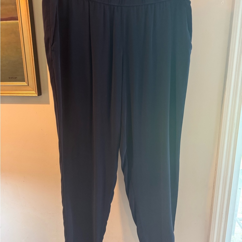 Eileen Fisher Navy Cropped Ankle Pants
